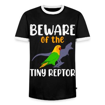 Les tourtereaux se méfient du minuscule tourtereau Reptor - T-shirt contrasté Homme - noir/blanc - Devant - AI Model Female 172 light (172cm) & AI Model Male 178 light (178cm)