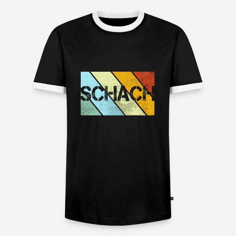Chess Retro - Men's Ringer Shirt - black/white