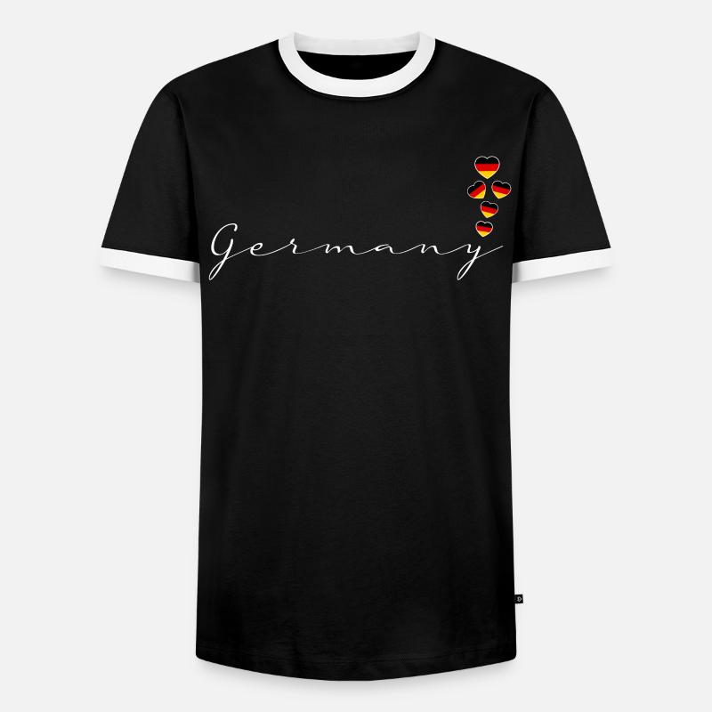 Germany - Men's Ringer Shirt - black/white