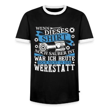 Automechaniker Werkstatt Autoschrauber - Männer Kontrast-T-Shirt - Schwarz/Weiß - Vorne - AI Model Female 172 light (172cm) & AI Model Male 178 light (178cm)