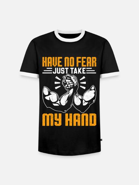 Armdrücken Armdrücker - Männer Kontrast-T-Shirt - Schwarz/Weiß