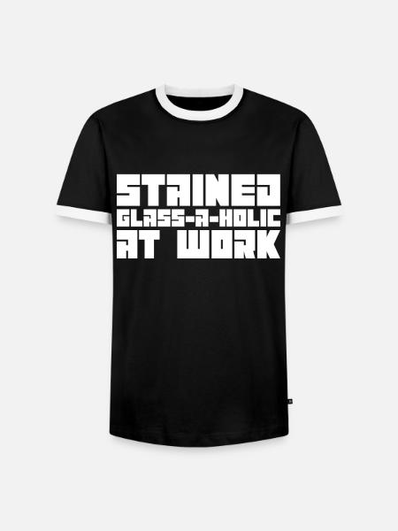 Vitrail A-Holic au travail - - T-shirt contrasté Homme - noir/blanc