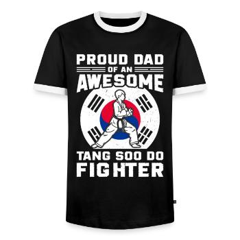 Tang so Do Gift - Men's Ringer Shirt - black/white - Front - AI Model Female 172 light (172cm) & AI Model Male 178 light (178cm)