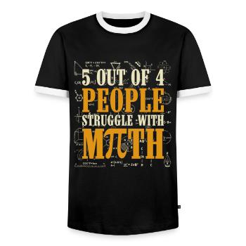 Software Developer Dad - Software Programmer - Men's Ringer Shirt - black/white - Front - AI Model Female 172 light (172cm) & AI Model Male 178 light (178cm)