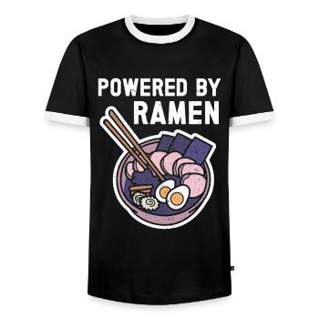 Ramen Geschenk Japanische Nudelsuppe Ramen - Männer Kontrast-T-Shirt - Schwarz/Weiß - Vorne - AI Model Female 172 light (172cm) & AI Model Male 178 light (178cm)