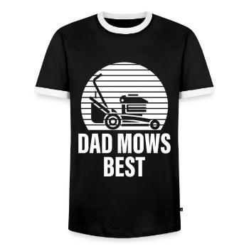 Hobby Gardener Garden Garden Dad Mows Best - T-shirt contrasté Homme - noir/blanc - Devant - AI Model Female 172 light (172cm) & AI Model Male 178 light (178cm)