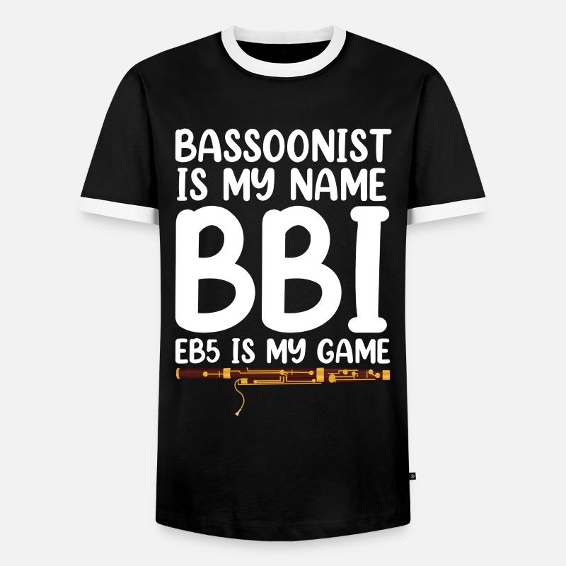 Fagott - Männer Kontrast-T-Shirt - Schwarz/Weiß