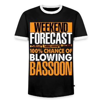 Bassoonist - Men's Ringer Shirt - black/white - Front - AI Model Female 172 light (172cm) & AI Model Male 178 light (178cm)