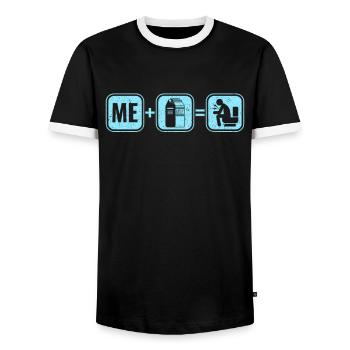Milk lactose intolerance intolerance milk - Men's Ringer Shirt - black/white - Front - AI Model Female 172 light (172cm) & AI Model Male 178 light (178cm)