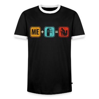 Milch Laktose Intoleranz Unverträglichkeit Milch - Männer Kontrast-T-Shirt - Schwarz/Weiß - Vorne - AI Model Female 172 light (172cm) & AI Model Male 178 light (178cm)