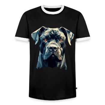 Cane Corso für einen Cane Corso Besitzer - Männer Kontrast-T-Shirt - Schwarz/Weiß - Vorne - AI Model Female 172 light (172cm) & AI Model Male 178 light (178cm)