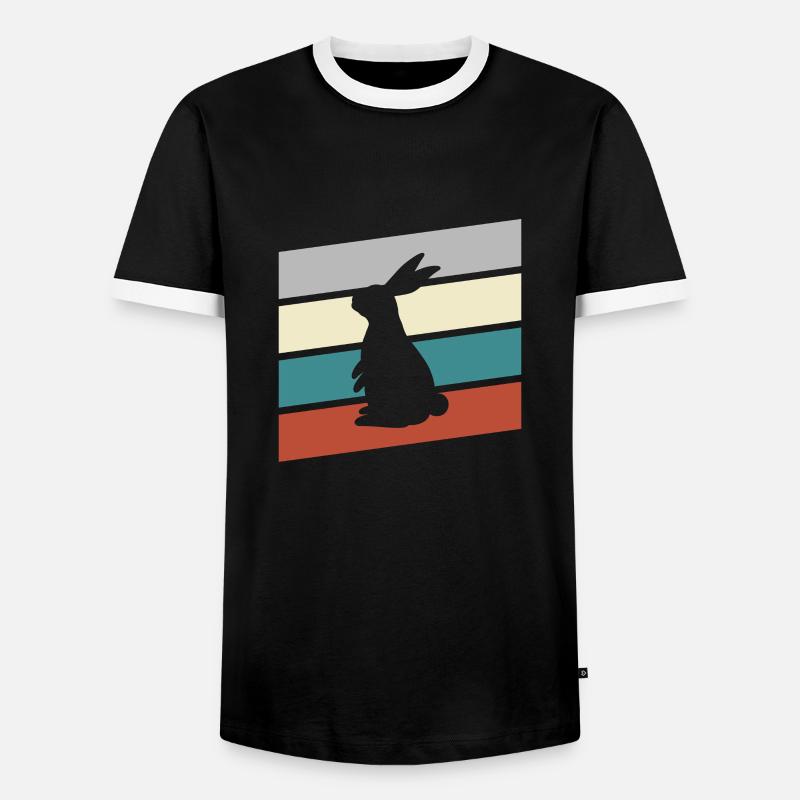 Rabbit Retro - Men's Ringer Shirt - black/white