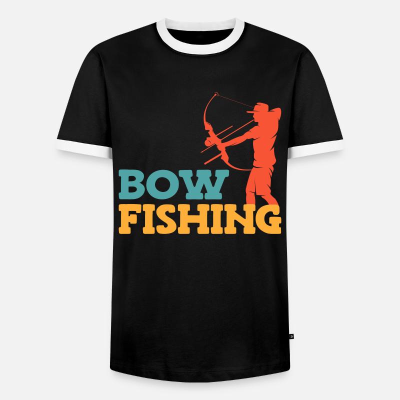 Bogenfischen Bogenjäger Fischjagd Bogen - Männer Kontrast-T-Shirt - Schwarz/Weiß