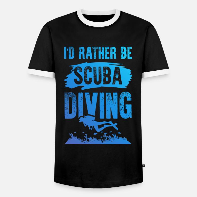 Tauchen scuba diving - Männer Kontrast-T-Shirt - Schwarz/Weiß