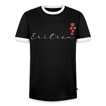 Eritrea - Men's Ringer Shirt - black/white - Front - AI Model Female 172 light (172cm) & AI Model Male 178 light (178cm)