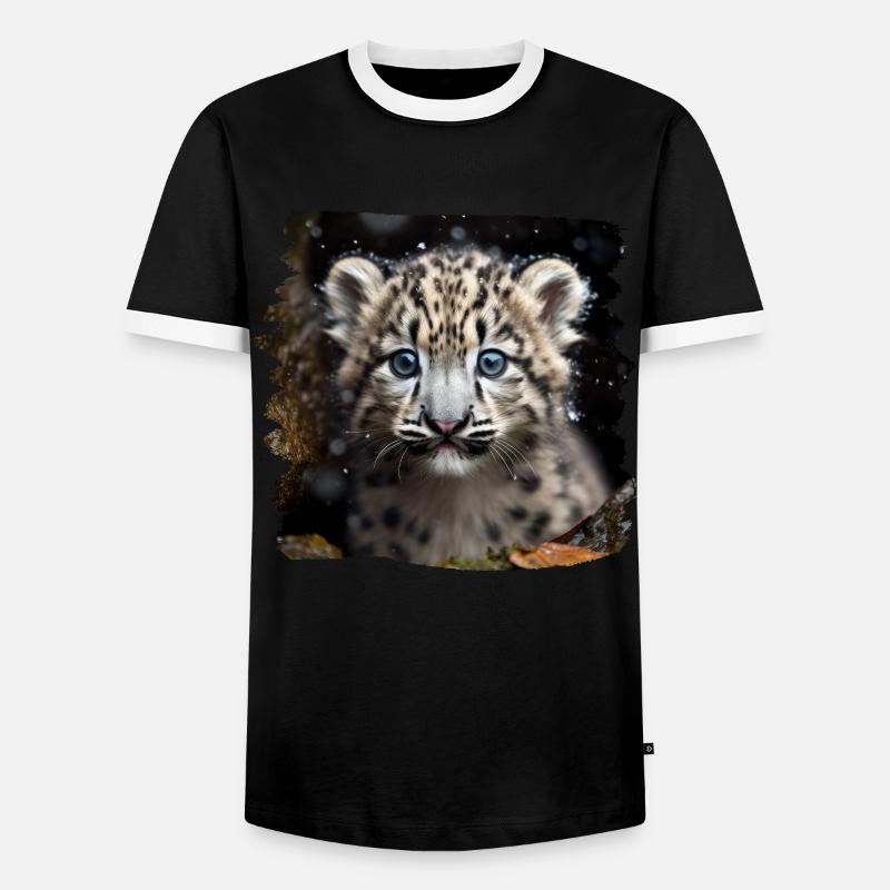 Snow Leopard Snow Leopard - Men's Ringer Shirt - black/white