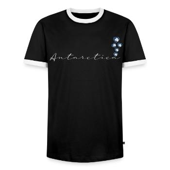 Antarctique - T-shirt contrasté Homme - noir/blanc - Devant - AI Model Female 172 light (172cm) & AI Model Male 178 light (178cm)