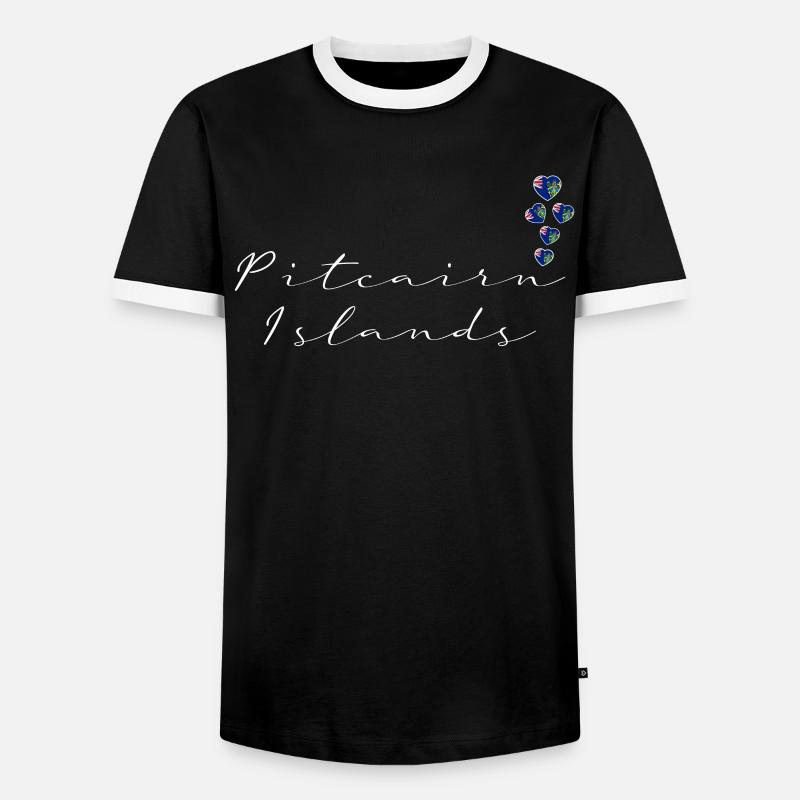 Pitcairn Islands - Men's Ringer Shirt - black/white