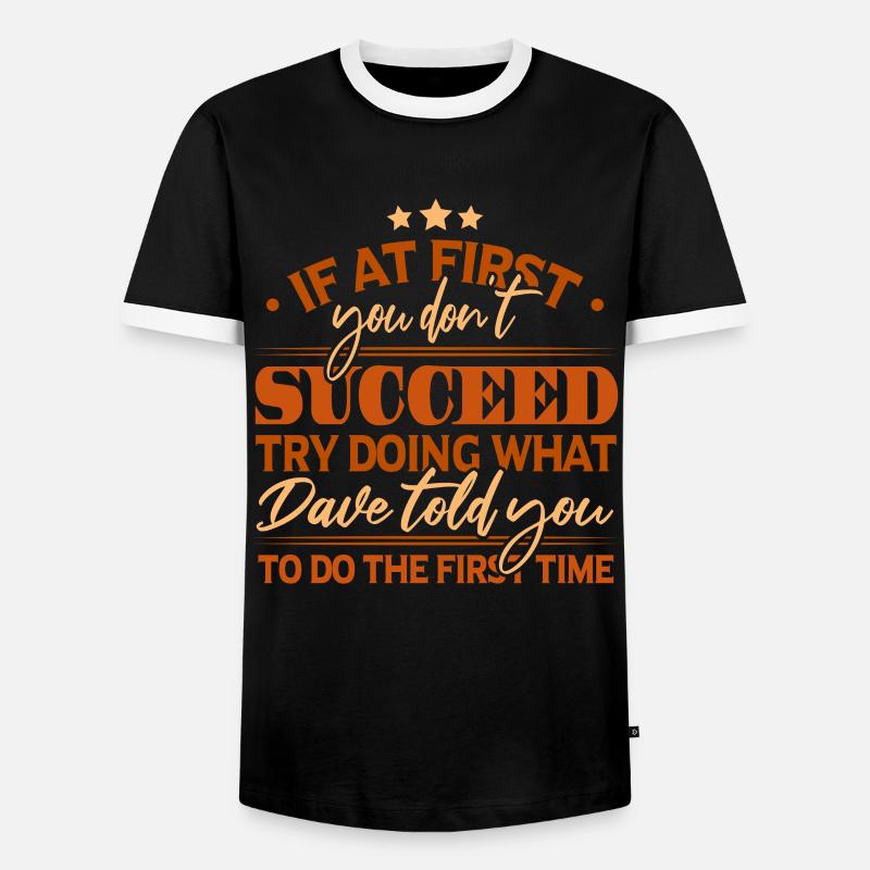 Name: David Dave Gift - Männer Kontrast-T-Shirt - Schwarz/Weiß