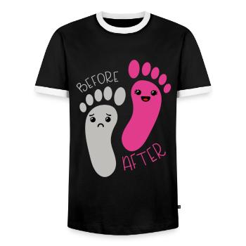 Podologe Fußpflege Pediküre Podologie Geschenke - Männer Kontrast-T-Shirt - Schwarz/Weiß - Vorne - AI Model Female 172 light (172cm) & AI Model Male 178 light (178cm)