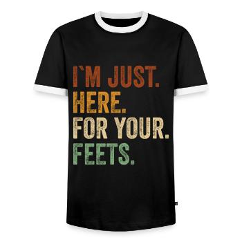 Podologe Fußpflege Pediküre Podologie Geschenke - Männer Kontrast-T-Shirt - Schwarz/Weiß - Vorne - AI Model Female 172 light (172cm) & AI Model Male 178 light (178cm)