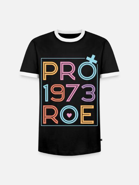 Feminist Pro 1973 Roe - Männer Kontrast-T-Shirt - Schwarz/Weiß
