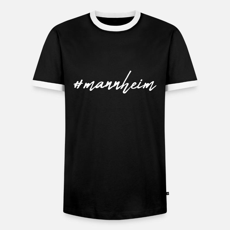 Mannheim - Men's Ringer Shirt - black/white