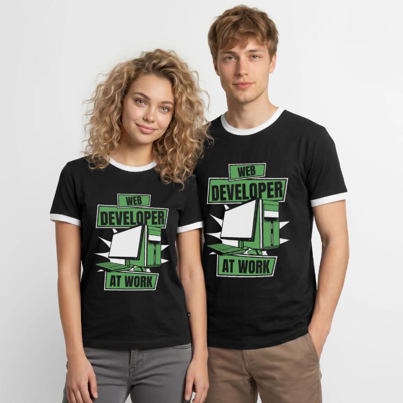 Web Developer Webdeveloper Cool Men's Ringer Shirt