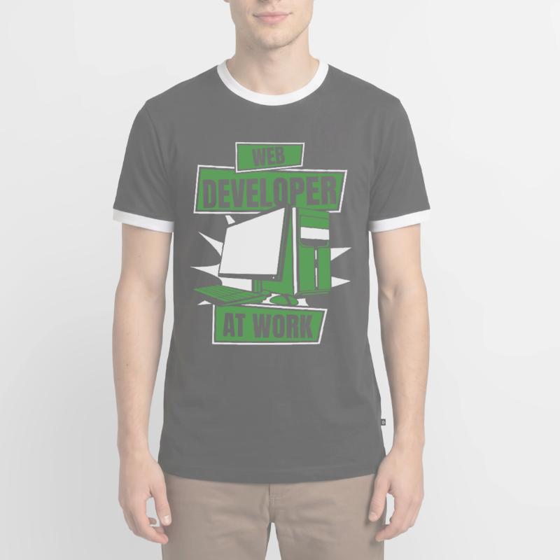 Web Developer Webdeveloper Cool Men's Ringer Shirt