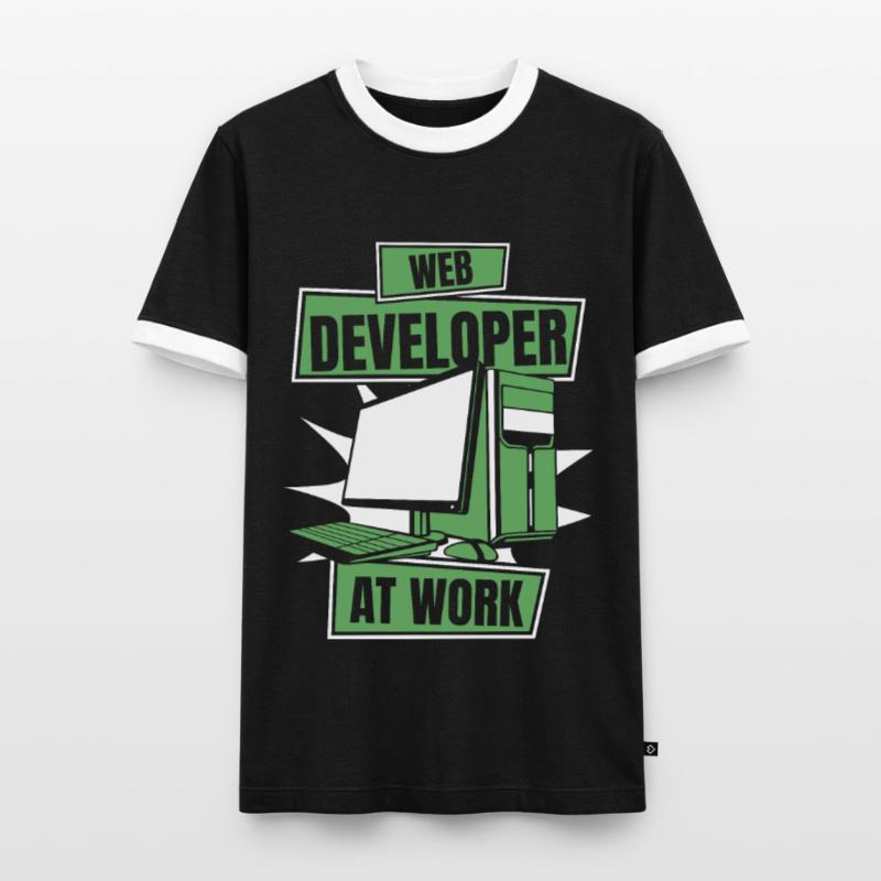 Web Developer Webdeveloper Cool Men's Ringer Shirt