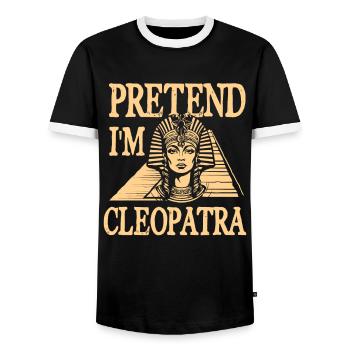 Lustiger Ägytischer Spruch Ägypten - Männer Kontrast-T-Shirt - Schwarz/Weiß - Vorne - AI Model Female 172 light (172cm) & AI Model Male 178 light (178cm)