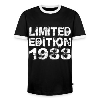 Édition Limitée 1988 Anniversaire 1988 Anniversaire - T-shirt contrasté Homme - noir/blanc - Devant - AI Model Female 172 light (172cm) & AI Model Male 178 light (178cm)