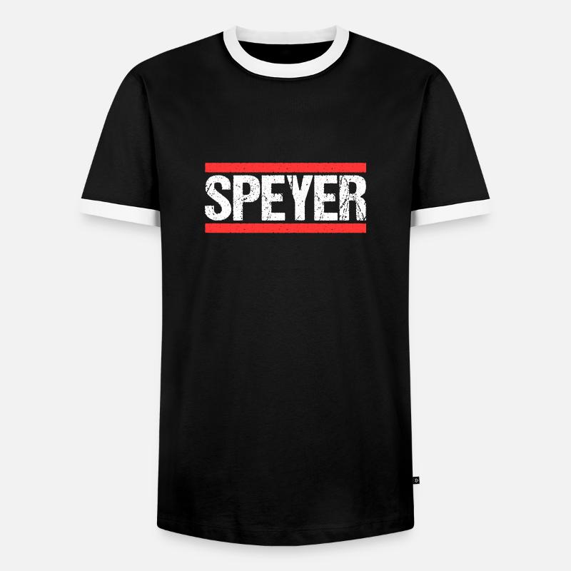 Speyererin Speyerer Speyer - Männer Kontrast-T-Shirt - Schwarz/Weiß