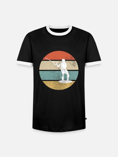 Wakeboarding Retro - Männer Kontrast-T-Shirt - Schwarz/Weiß
