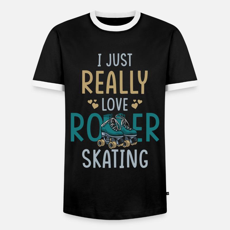 Roller Skates Roller Skating Saying - Men's Ringer Shirt - black/white