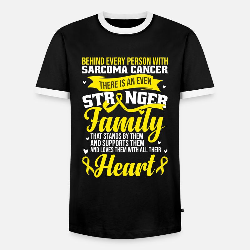 Sarcoma Cancer Support - Men's Ringer Shirt - black/white