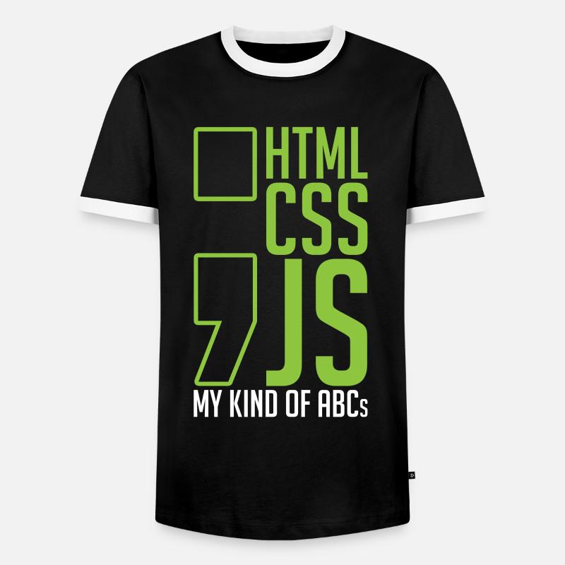 Webentwickler Geschenk Html Css Js Meine Art Von - Männer Kontrast-T-Shirt - Schwarz/Weiß