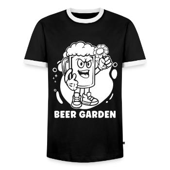 Hobby Gardener Garden Garden Beer Beer Garde - Men's Ringer Shirt - black/white - Front - AI Model Female 172 light (172cm) & AI Model Male 178 light (178cm)
