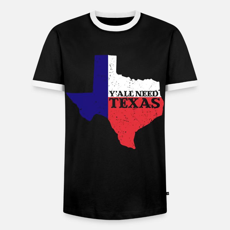 Y'all need Texas - Men's Ringer Shirt - black/white
