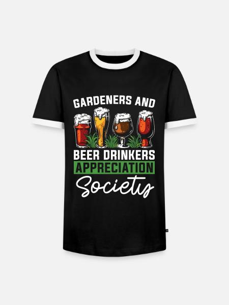 Hobbygärtner Garten Gesellschaft Garten Bier - Männer Kontrast-T-Shirt - Schwarz/Weiß