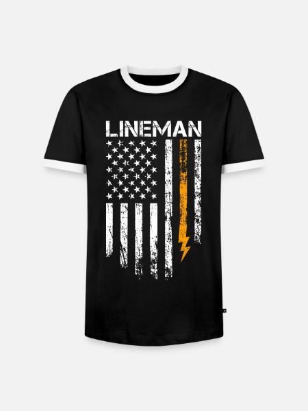 Retro Elektroinstallateur - Leitungsmonteur - Männer Kontrast-T-Shirt - Schwarz/Weiß