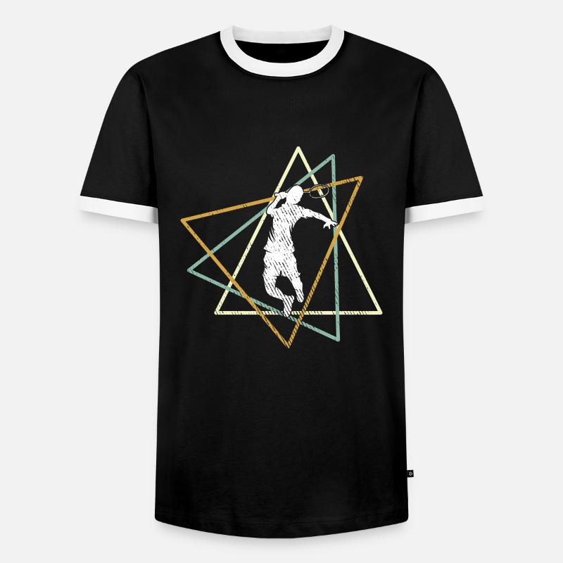 Badminton - Men's Ringer Shirt - black/white