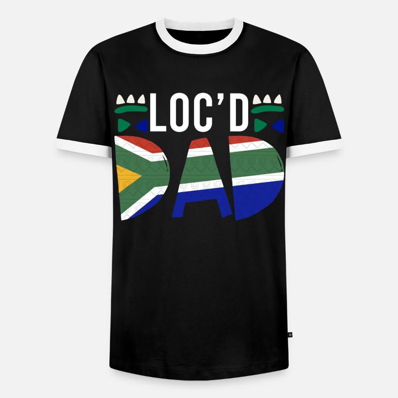 Dreadlocks Rastafari Rasta Afro - Men's Ringer Shirt - black/white