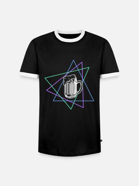 Bier - Männer Kontrast-T-Shirt - Schwarz/Weiß