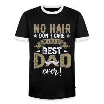 Bester Vater aller Zeiten - Männer Kontrast-T-Shirt - Schwarz/Weiß - Vorne - AI Model Female 172 light (172cm) & AI Model Male 178 light (178cm)