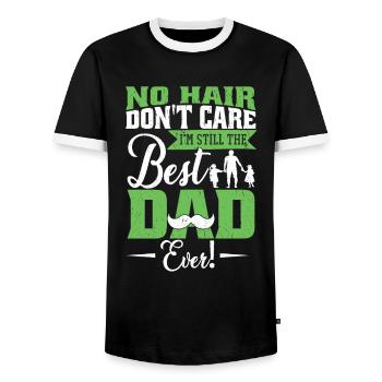 Bester Vater aller Zeiten - Männer Kontrast-T-Shirt - Schwarz/Weiß - Vorne - AI Model Female 172 light (172cm) & AI Model Male 178 light (178cm)
