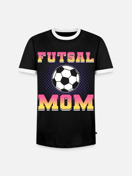 Futsal Mom Futsal Hallenfußball - Männer Kontrast-T-Shirt - Schwarz/Weiß