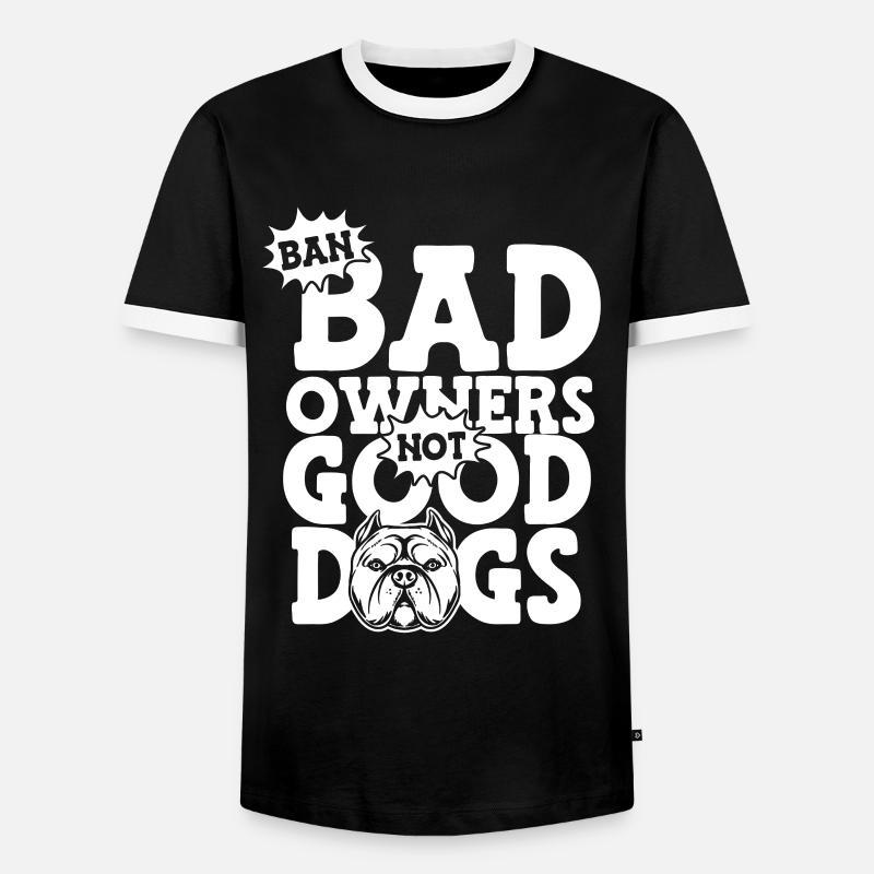 Pitbull Pitbull Ban - Men's Ringer Shirt - black/white