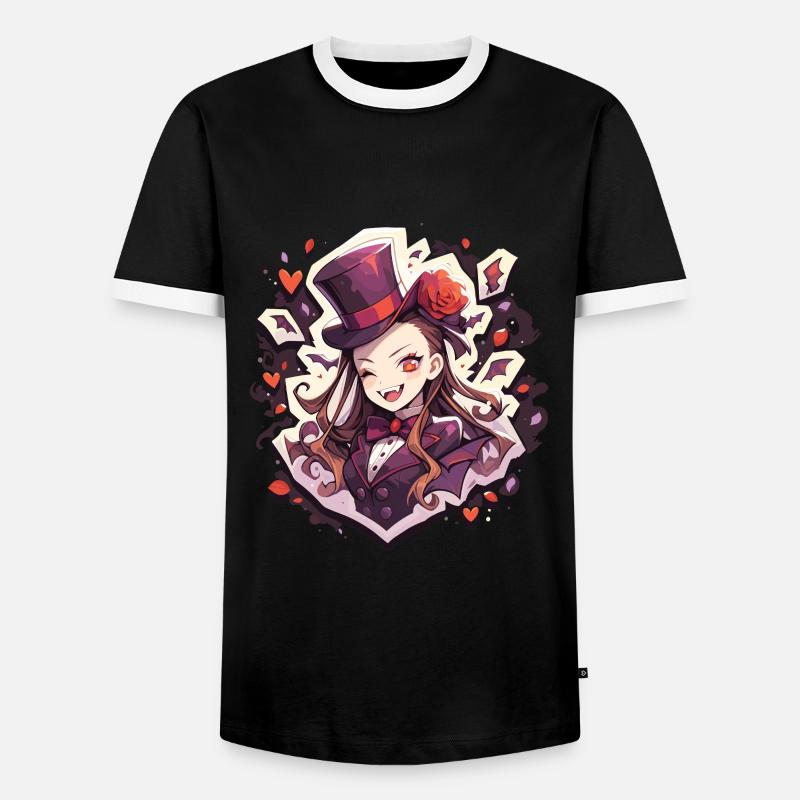 Vampir - Männer Kontrast-T-Shirt - Schwarz/Weiß