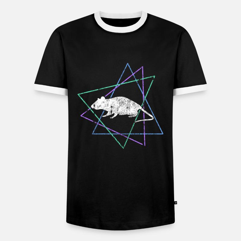 Mouse - Men's Ringer Shirt - black/white